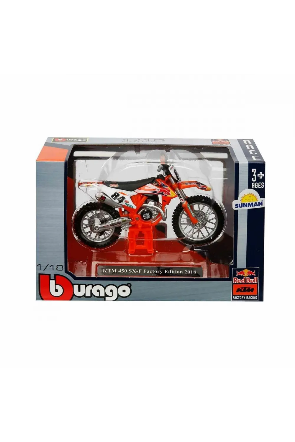 51070 SUN-BUR-1:18 Motor Red Bull KTM 450 2 Asorti - Sunman