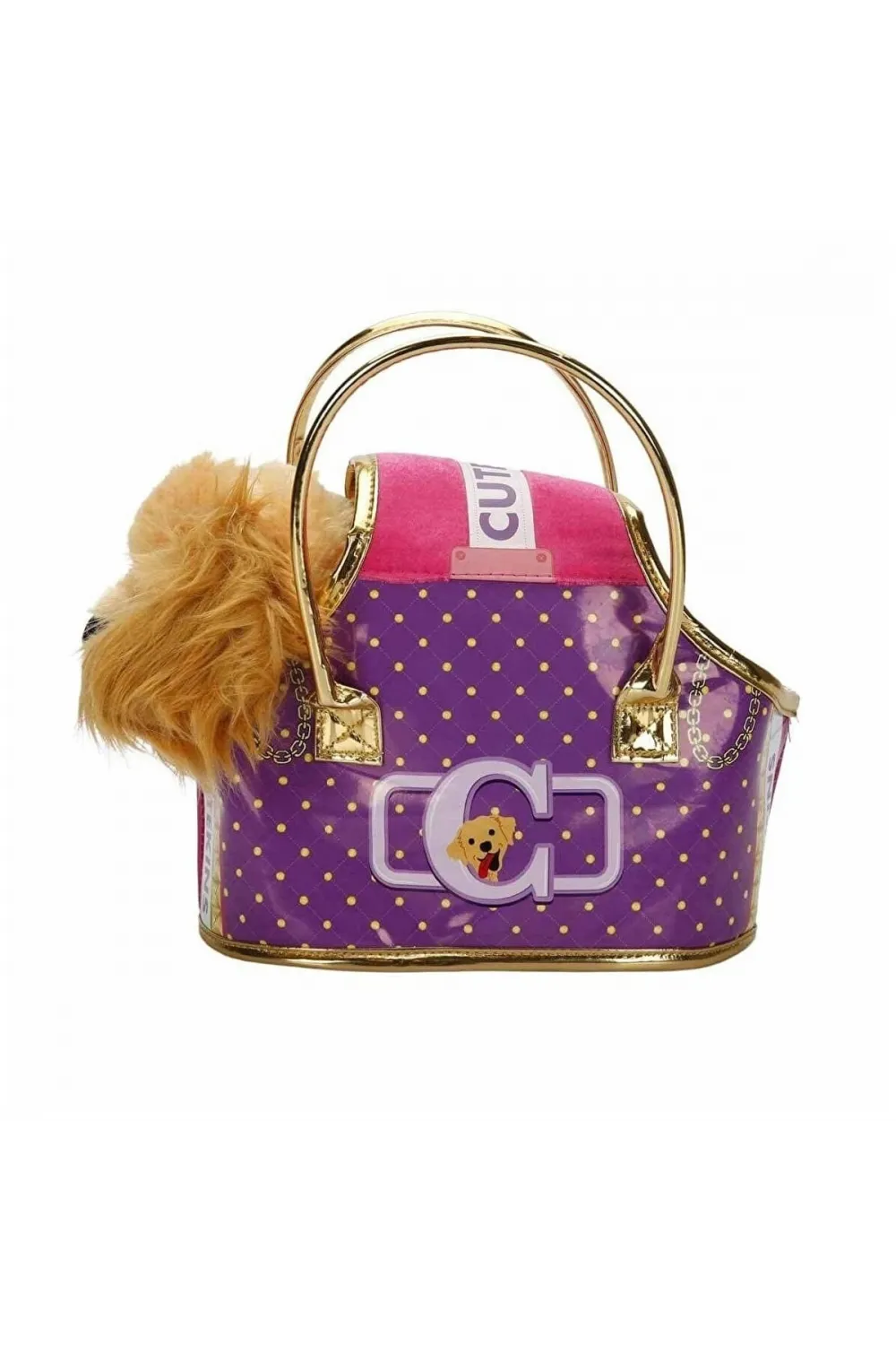 50585 Cutekins Taşıma Çantalı Peluş Köpek -Sunman