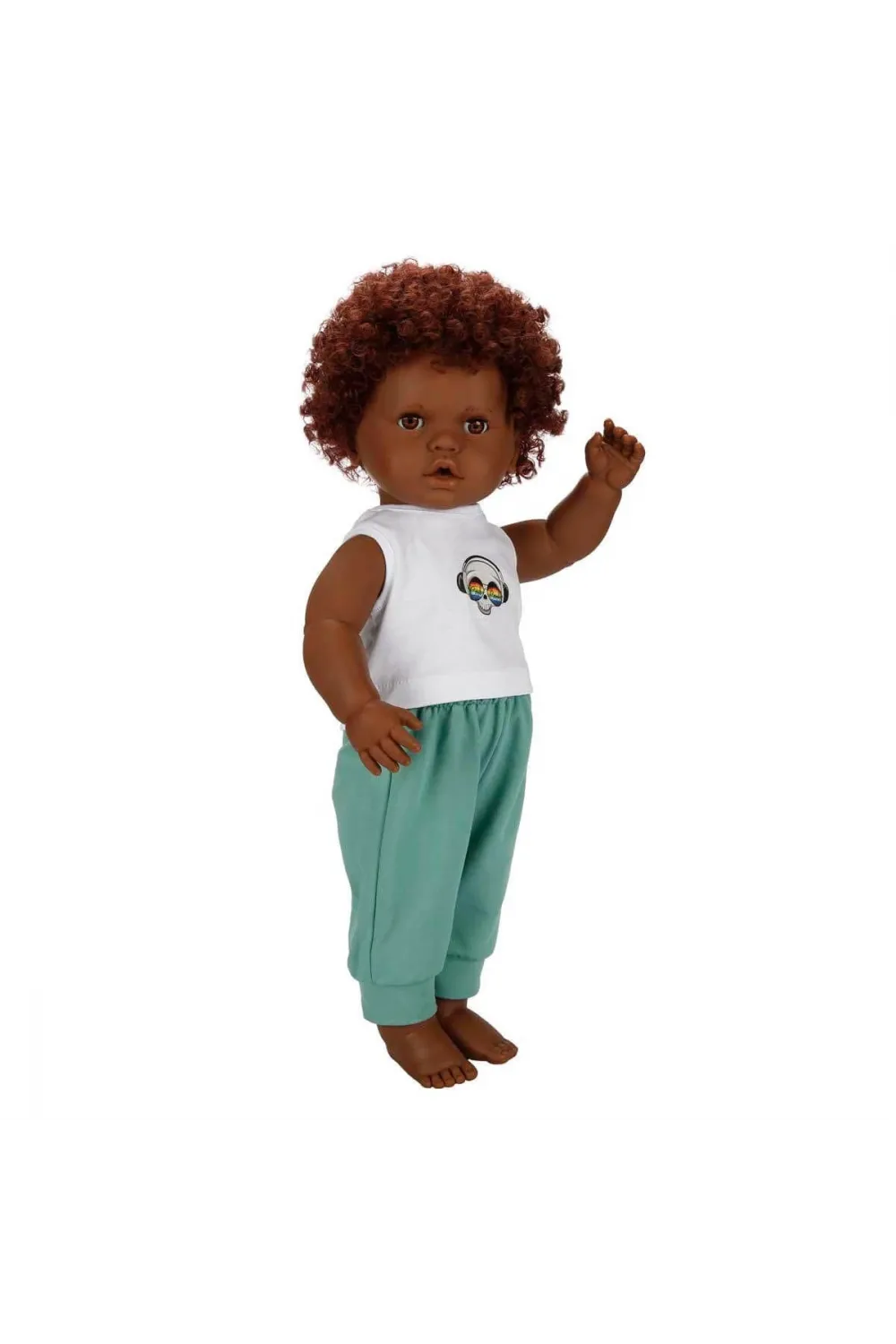 1060091 Dada Kıvırcık Saçlı Bebek 60 cm -Sunman