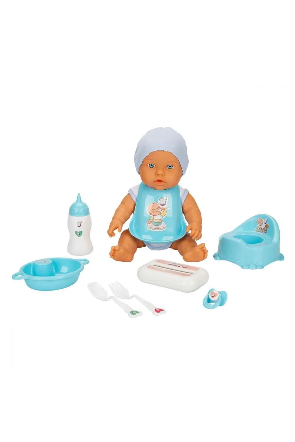 3823 Bebelou Bakım Zamanı Sesli Gülen Ağlayan Bebek 32 cm -Sunman