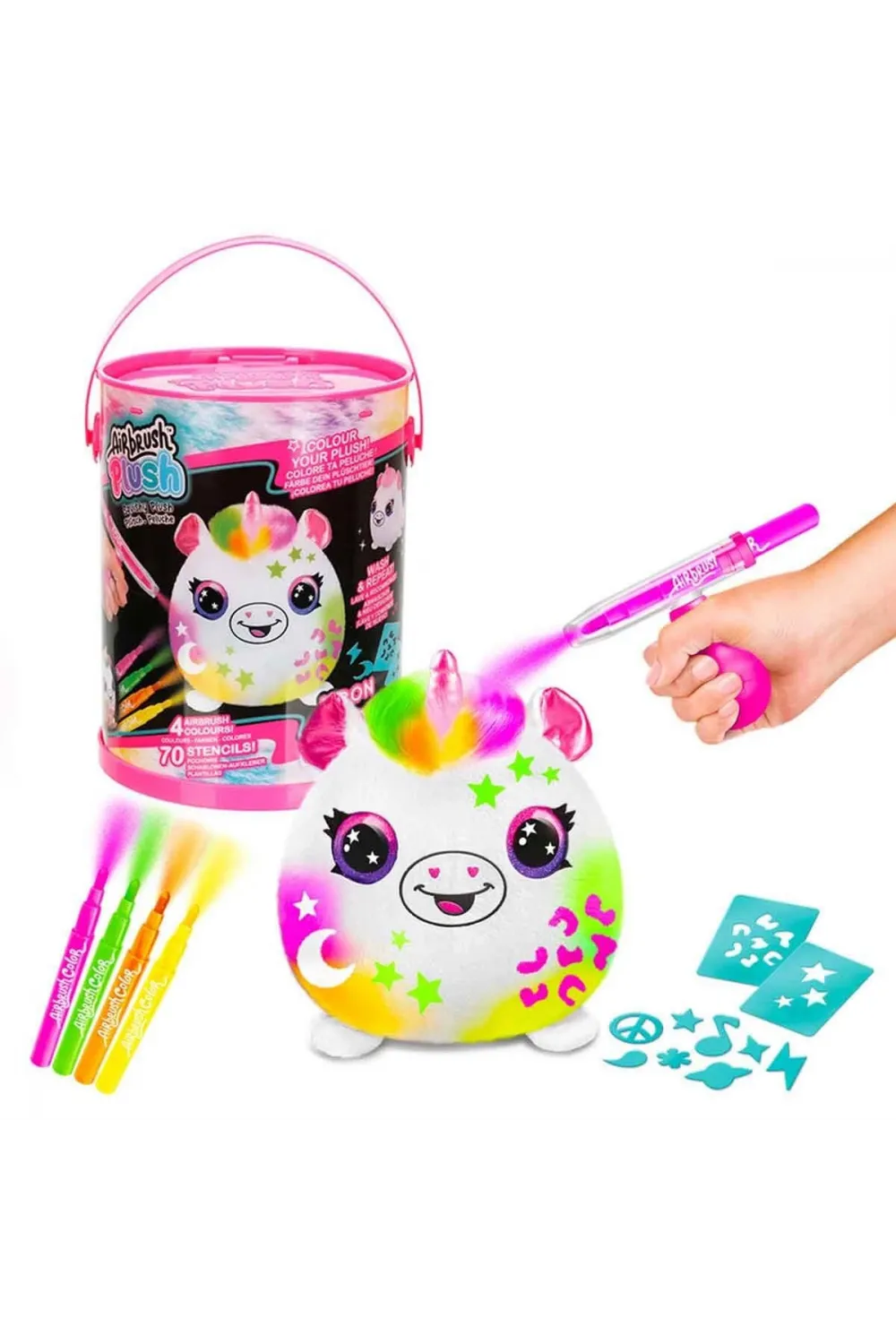 45523 Airbrush Peluş Neon Boyama Seti -Sunman