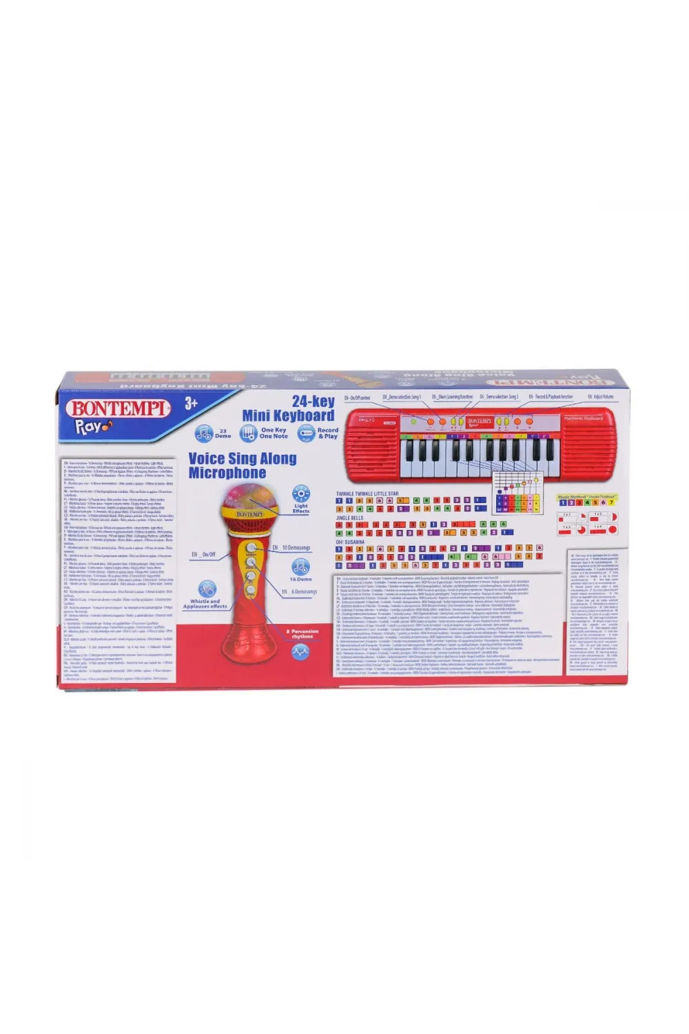 4002120  Elektronik Mikrofonlu Org 24 Tuş Kırmızı -Sunman