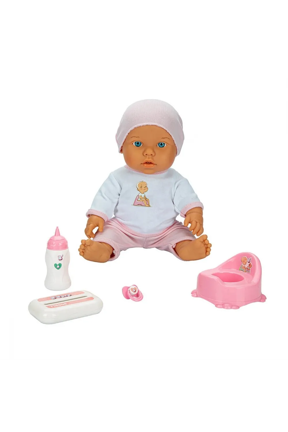 1030141 Sesli Bebelou Tuvalet Zamanı Bebek Seti 32 cm -Sunman