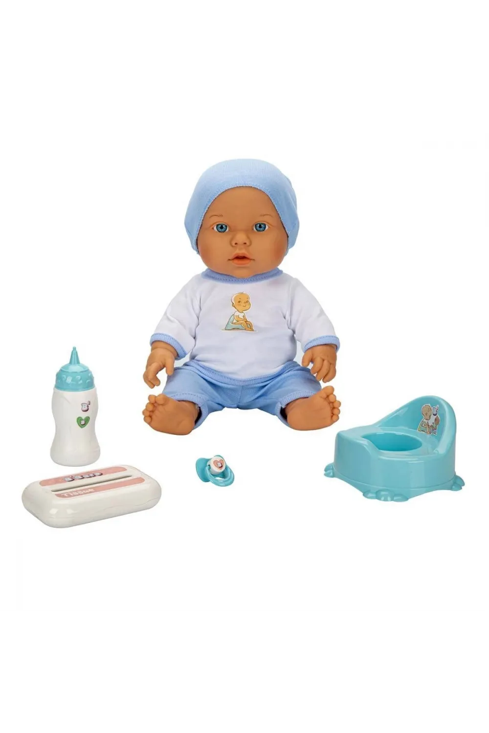 1030141 Sesli Bebelou Tuvalet Zamanı Bebek Seti 32 cm -Sunman