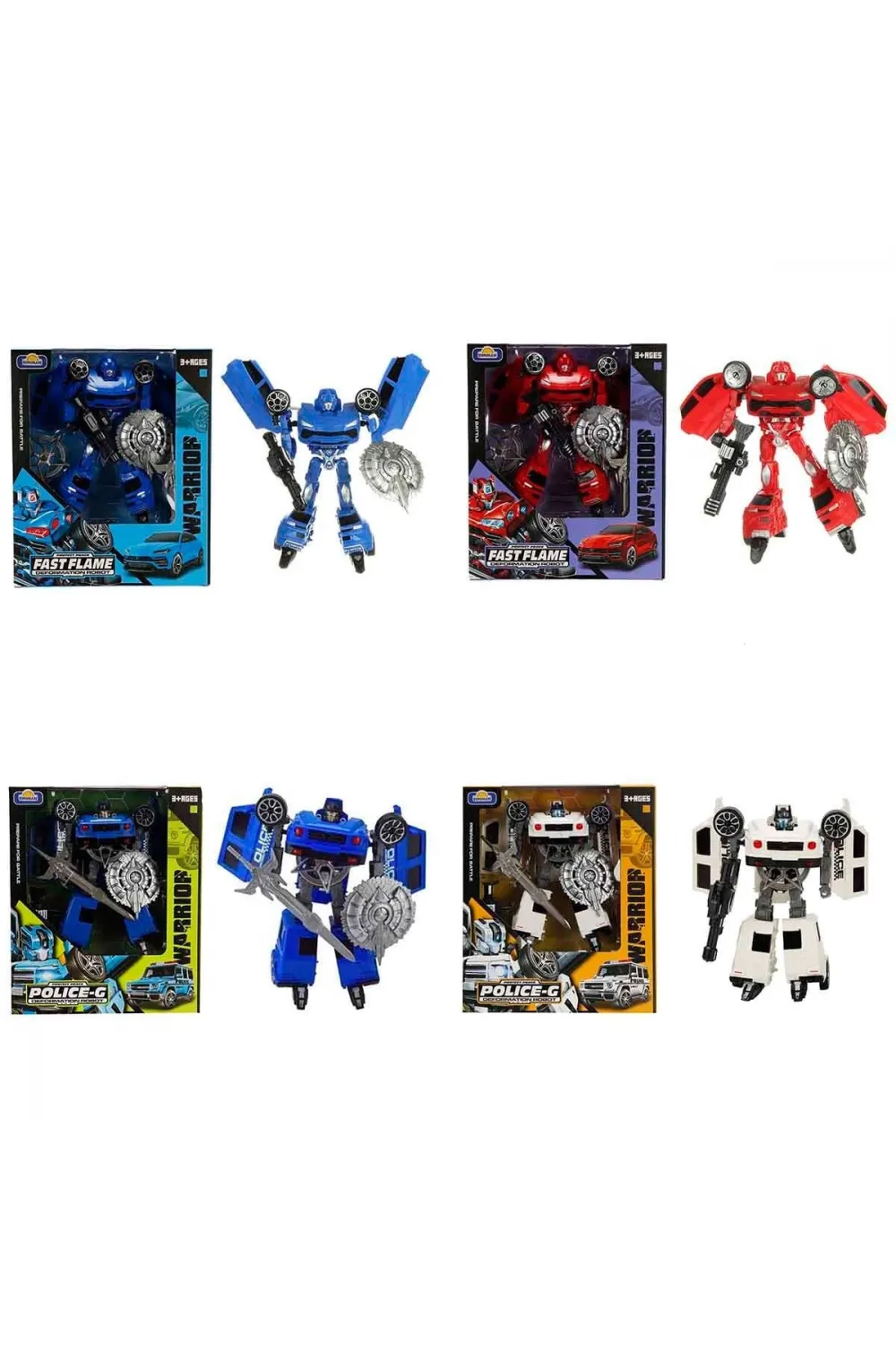 5039 SUN-YFN-ROBOT TRANSFORMER POLICE-G/FAST FLAME 2R 2A