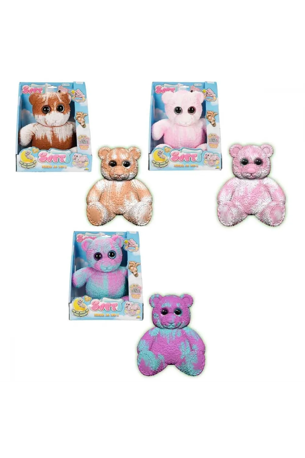 12331 SUN-BTF-FİGÜR SOFTT BEAR DELUXE KARANLIKTA PARLAYAN 3A