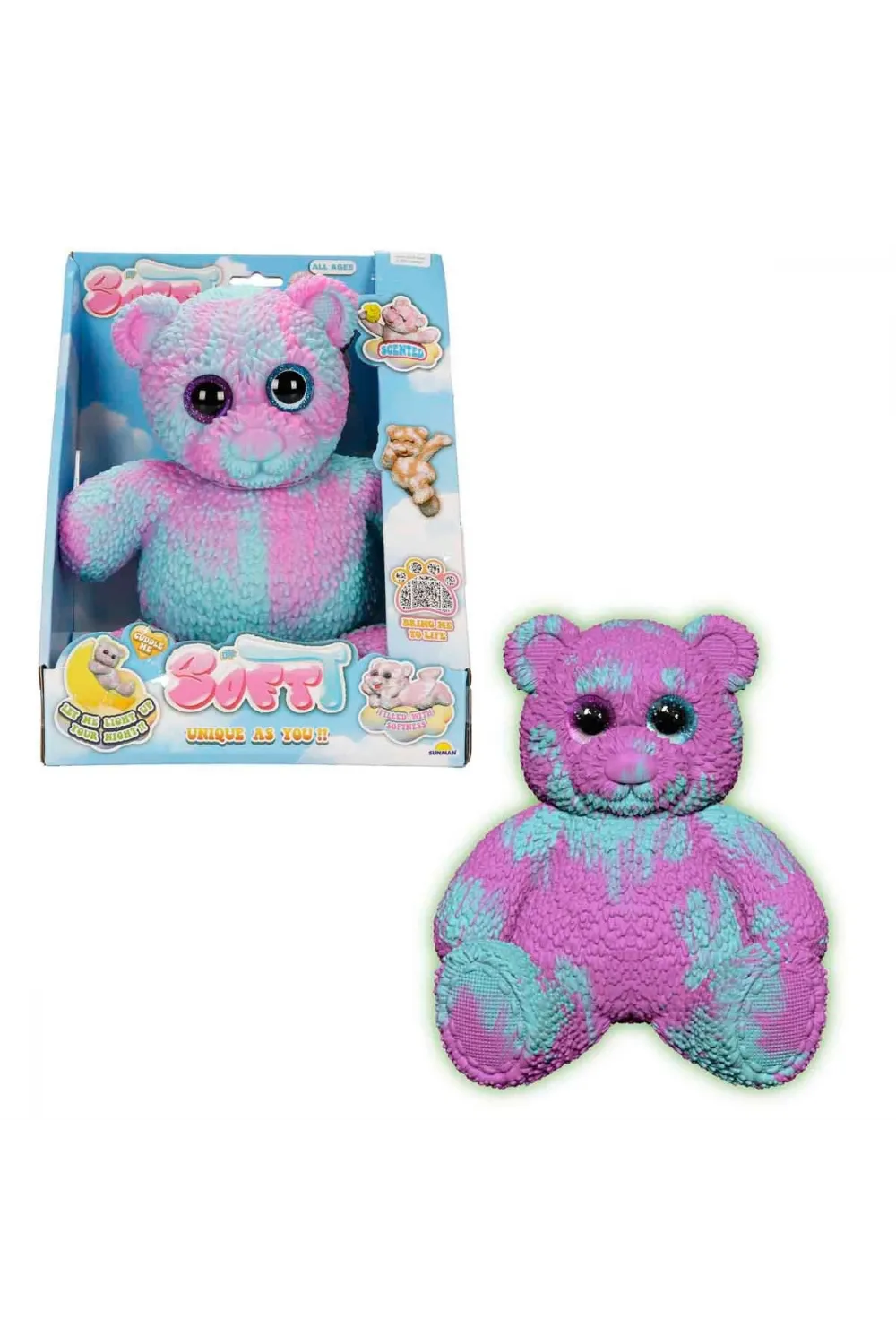 12331 SUN-BTF-FİGÜR SOFTT BEAR DELUXE KARANLIKTA PARLAYAN 3A