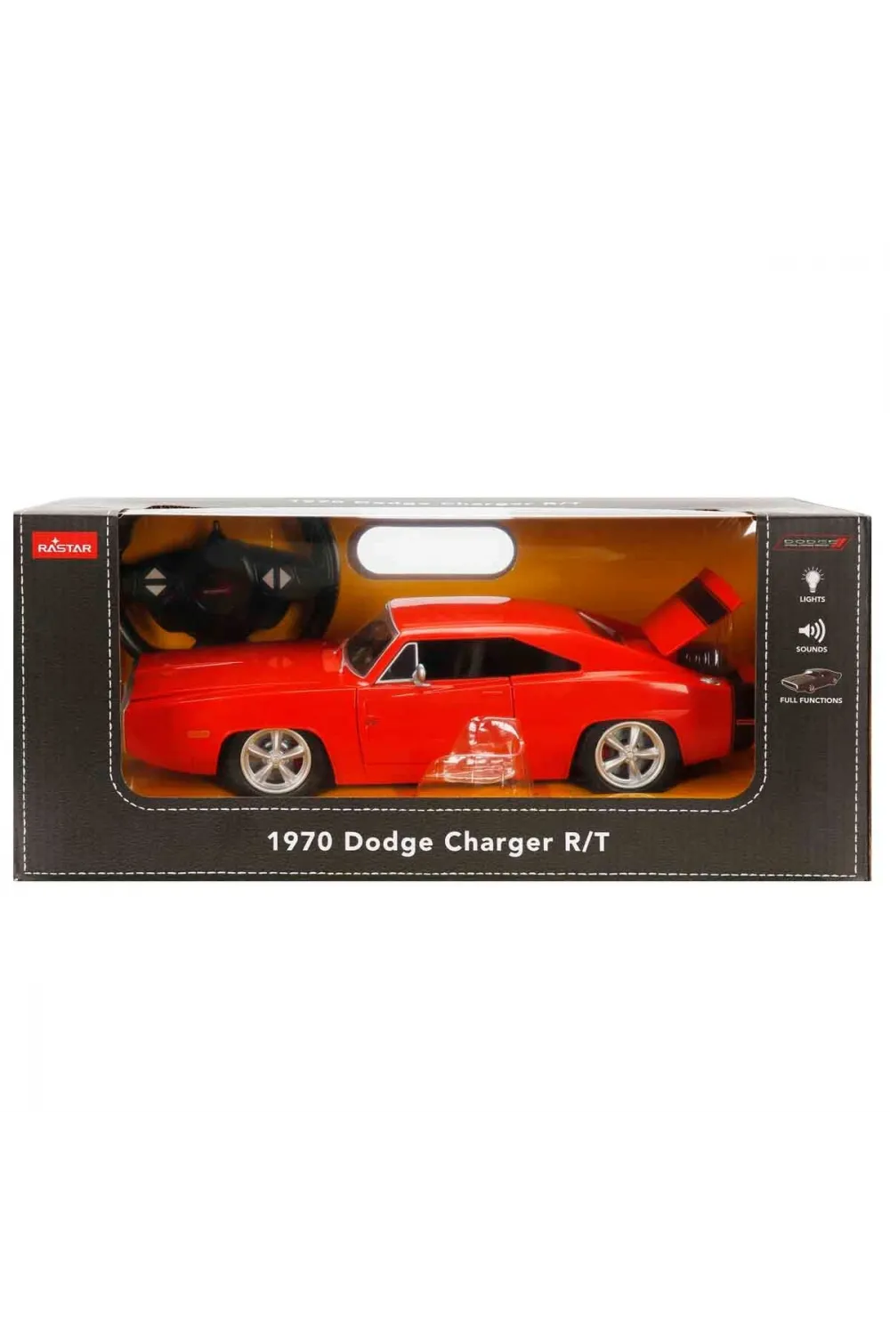 1099000 SUN-RAS-RC ARABA 1 16 1970 DODGE CHARGER RT FF SESLİ IŞIKLI 2 4GHZ