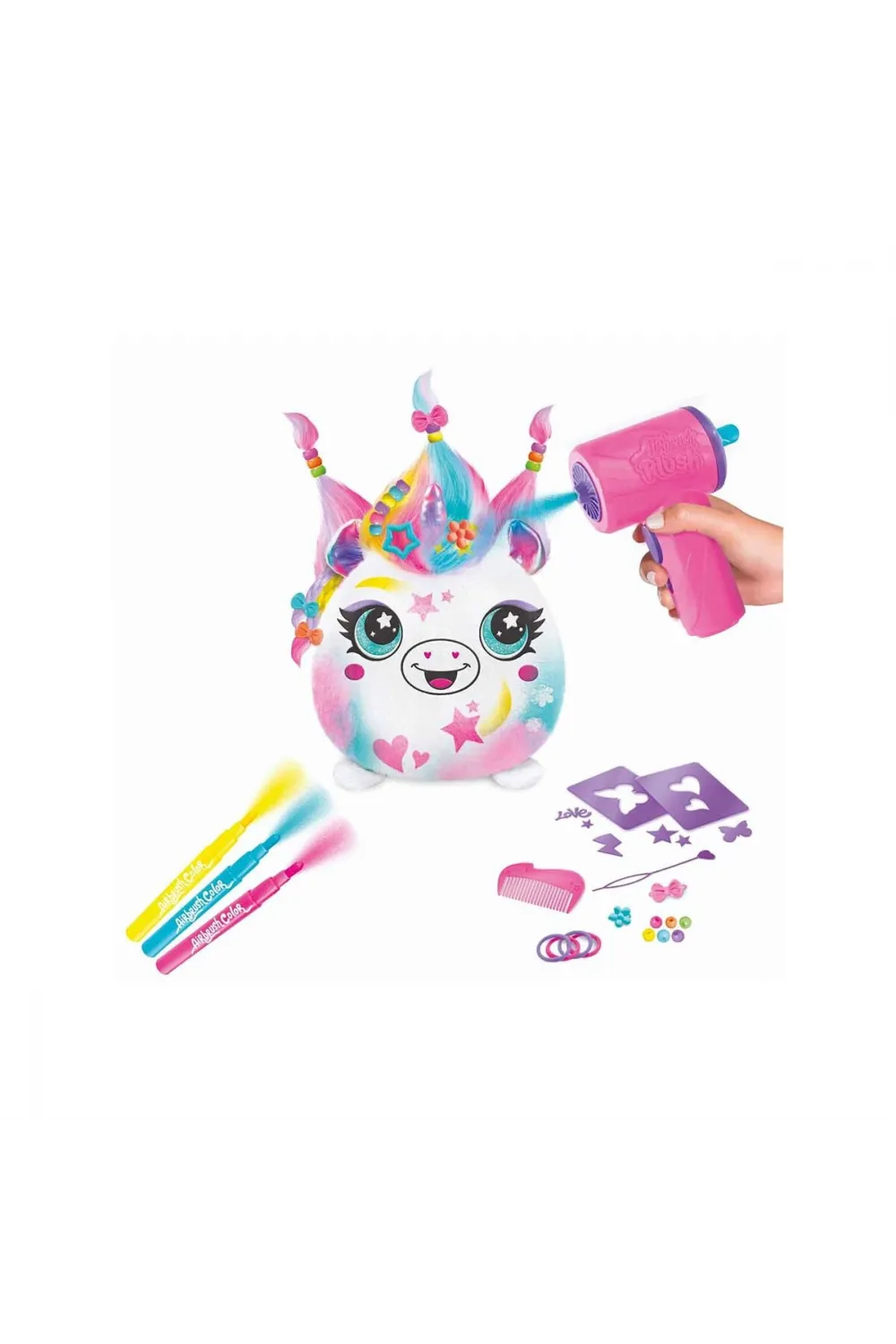 45541 SUN-CNL-HOBİ SET AIRBRUSH PLUSH HAIR IFFIC SQUISHY BO 2A