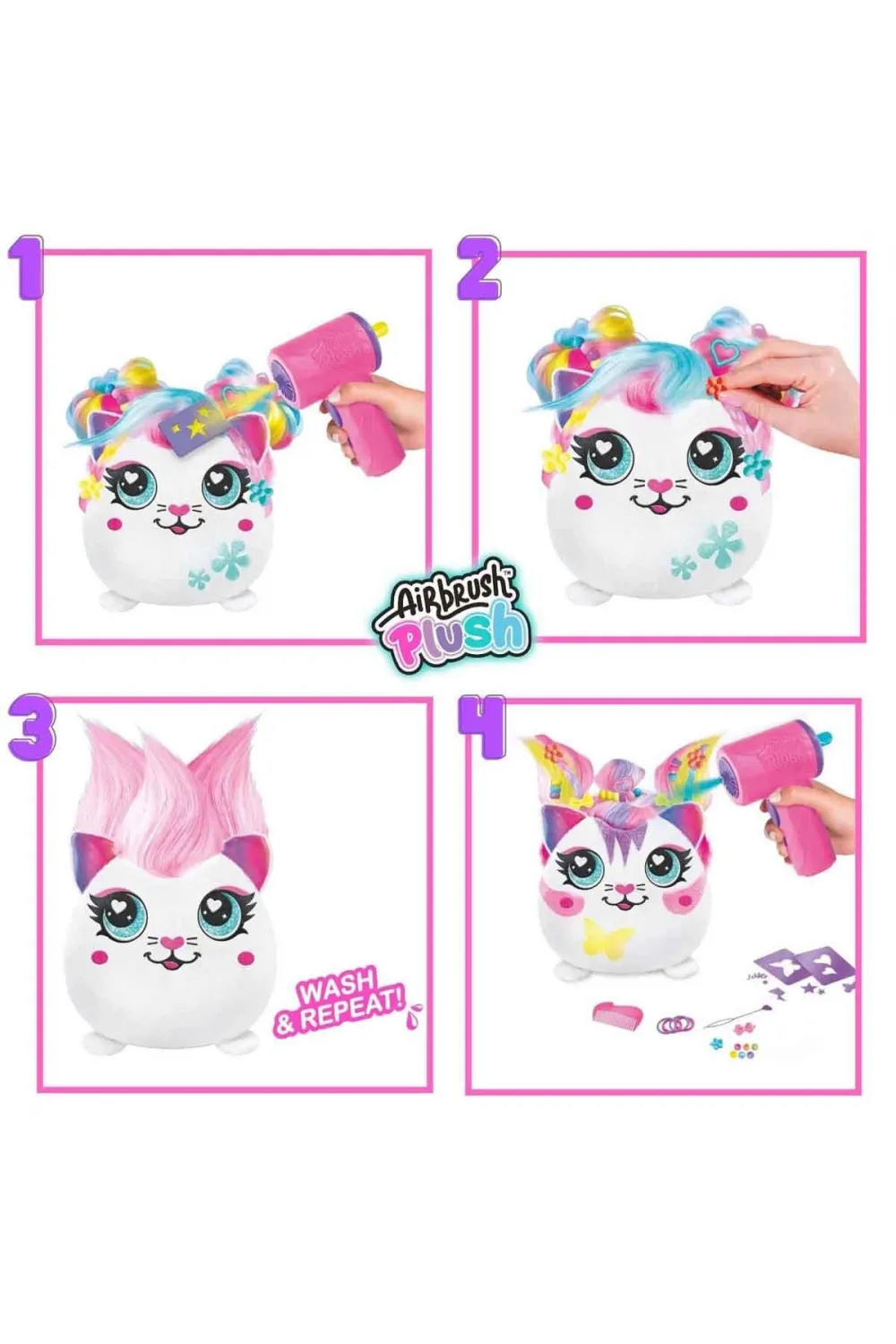 45541 SUN-CNL-HOBİ SET AIRBRUSH PLUSH HAIR IFFIC SQUISHY BO 2A