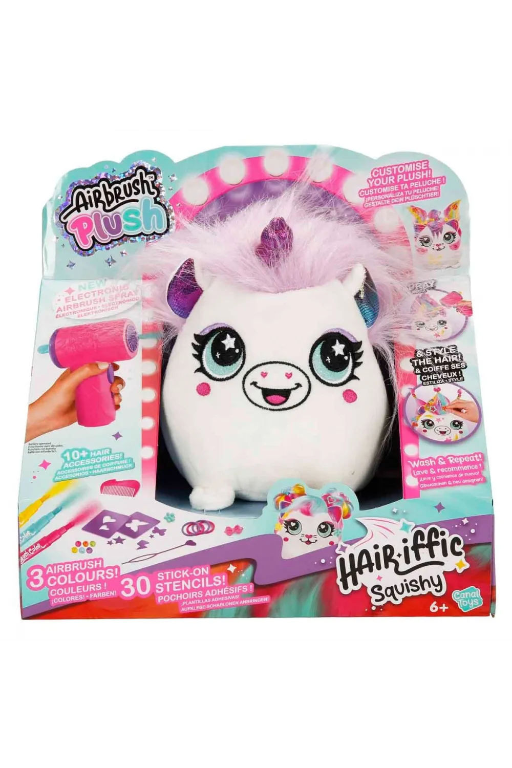 45541 SUN-CNL-HOBİ SET AIRBRUSH PLUSH HAIR IFFIC SQUISHY BO 2A