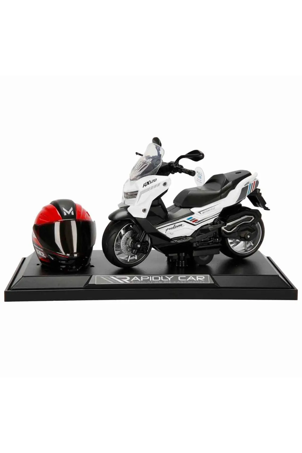 5839 SUN-MYG-MOTOSİKLET 1 12 BMW KASKLI FİGÜR PB.3R SES IŞIK