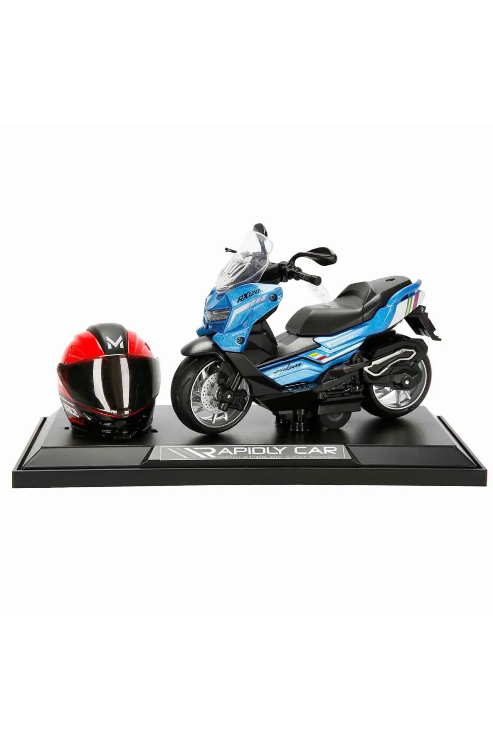 5839 SUN-MYG-MOTOSİKLET 1 12 BMW KASKLI FİGÜR PB.3R SES IŞIK