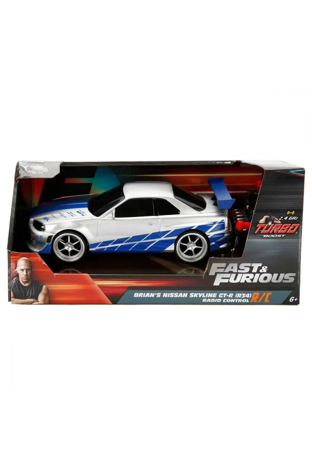 9772 SUN-SIM-JDA-RC ARABA 1 24 FAST FURIOUS NISSAN SKYLINE GTR 2 4 GHZ FASTF