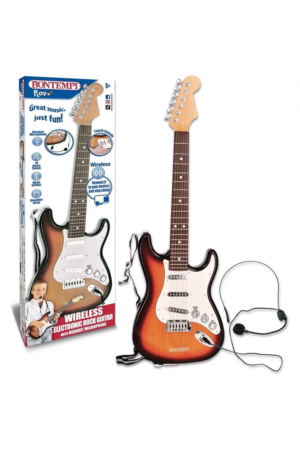 24234 SUN-BNT-GİTAR WIRELESS ELEKTRONİK ROCK METAL TELLİ TUŞLU BO