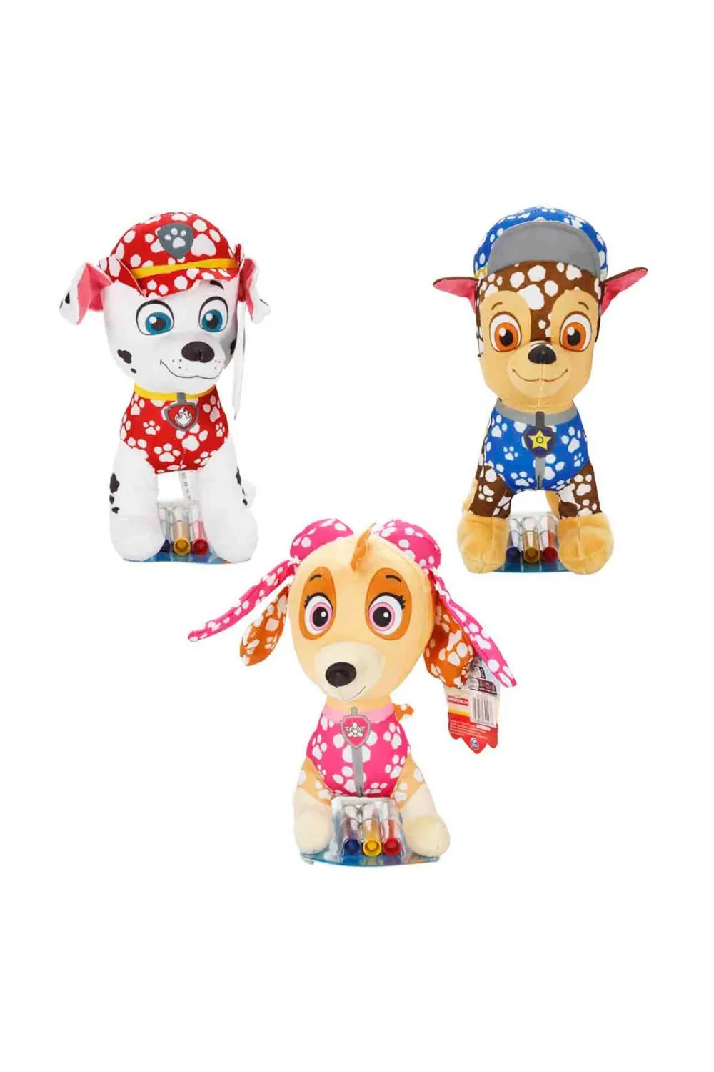 64446 SUN-HTI-SBR-FİGÜR PELUŞ PAW PATROL DOODLE PUPS BOYAMA KALEMLİ PAW 3A