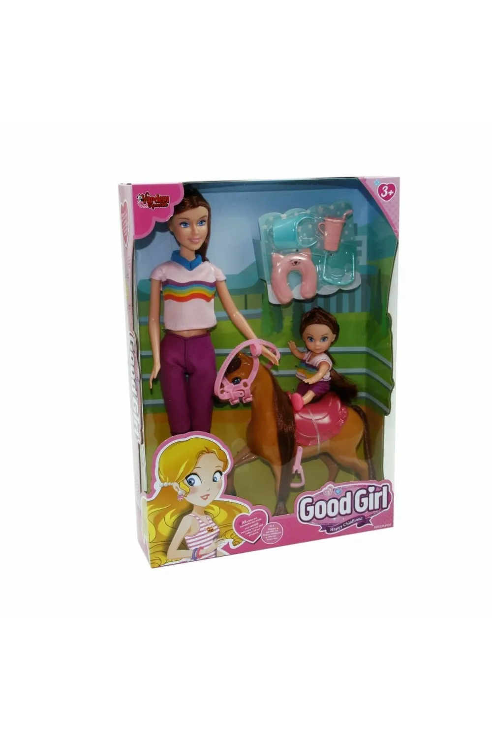 WG-115162 Kutulu 29cm Atlı Kızı ve Anne Bebek - Vardem Oyuncak