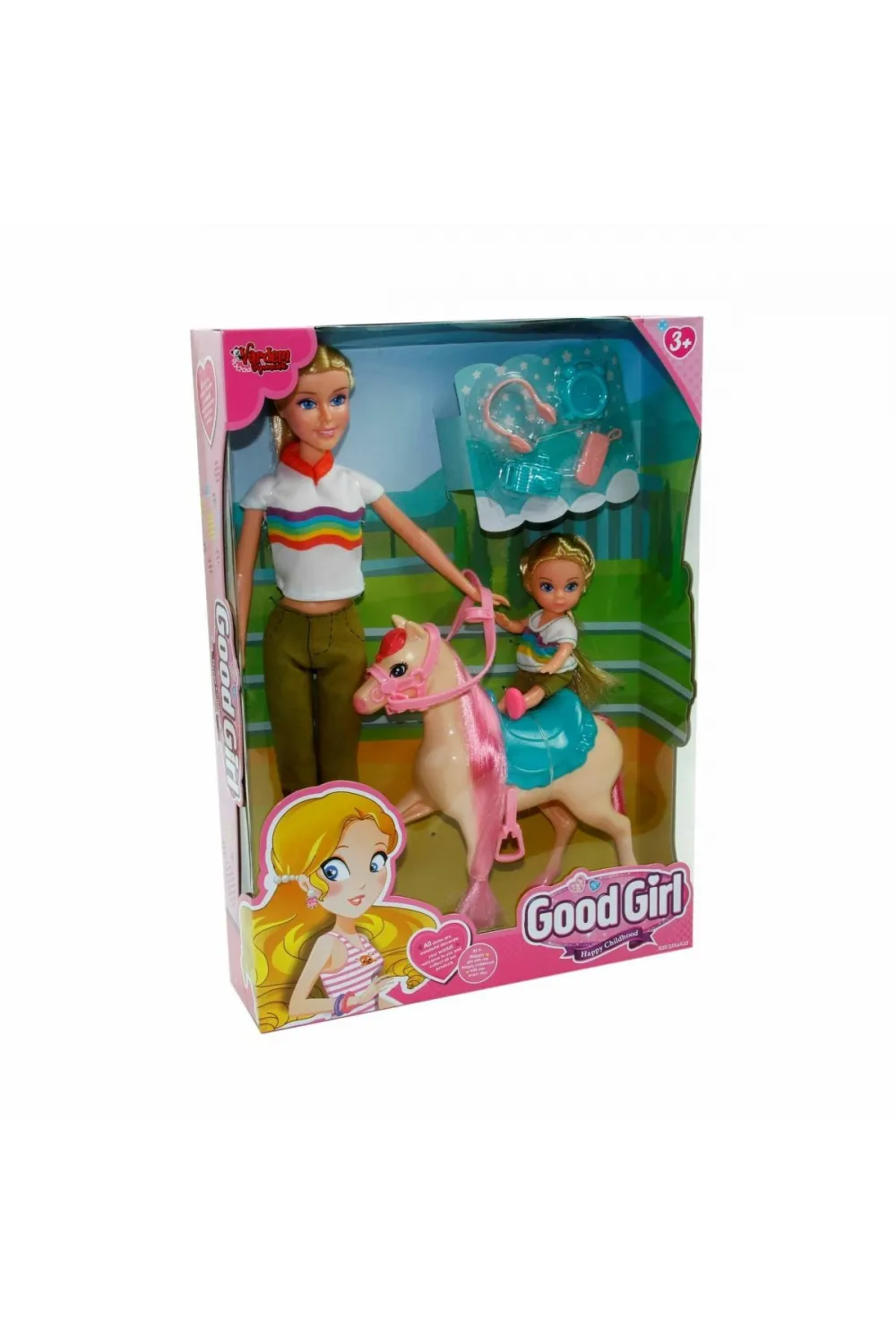 WG-115162 Kutulu 29cm Atlı Kızı ve Anne Bebek - Vardem Oyuncak