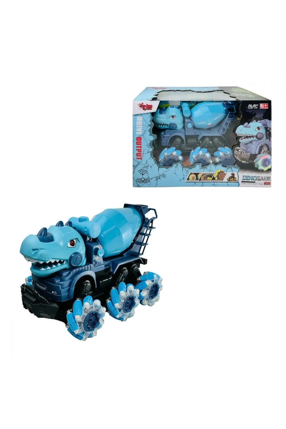 YJ-078-3 1:14 Uzaktan Kumandalı Full Fonksiyon 2.4G Dinozor Beton Mikseri -Vardem