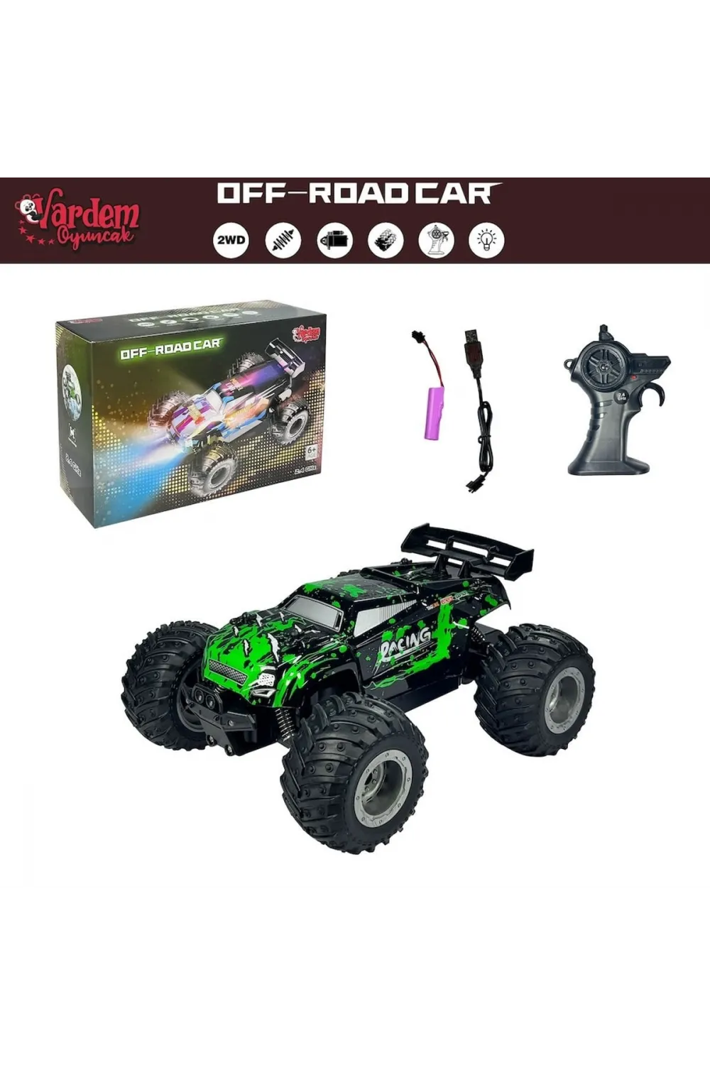 DS-1258A Uzaktan Kumandalı Full Fonksiyon 2.4G 1:18 Şarjlı High Off Road Araba