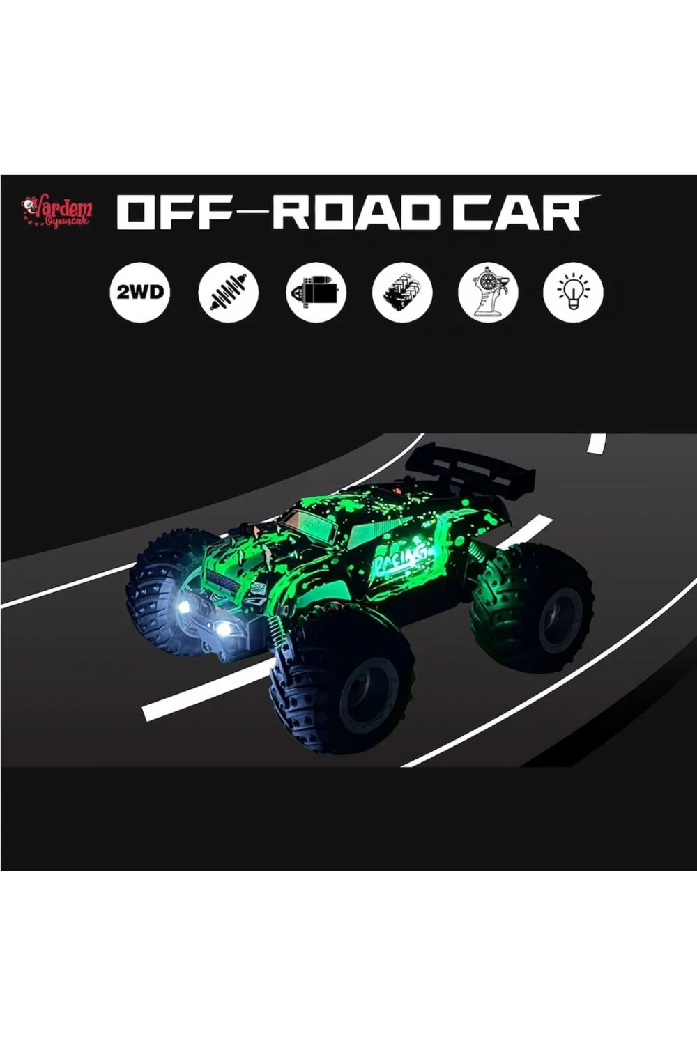 DS-1258A Uzaktan Kumandalı Full Fonksiyon 2.4G 1:18 Şarjlı High Off Road Araba