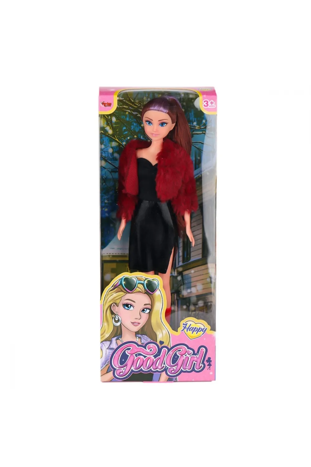 WG-115521  Ceketli Çizmeli Renkli Saçlı Bebek 29 cm -Vardem Oyuncak