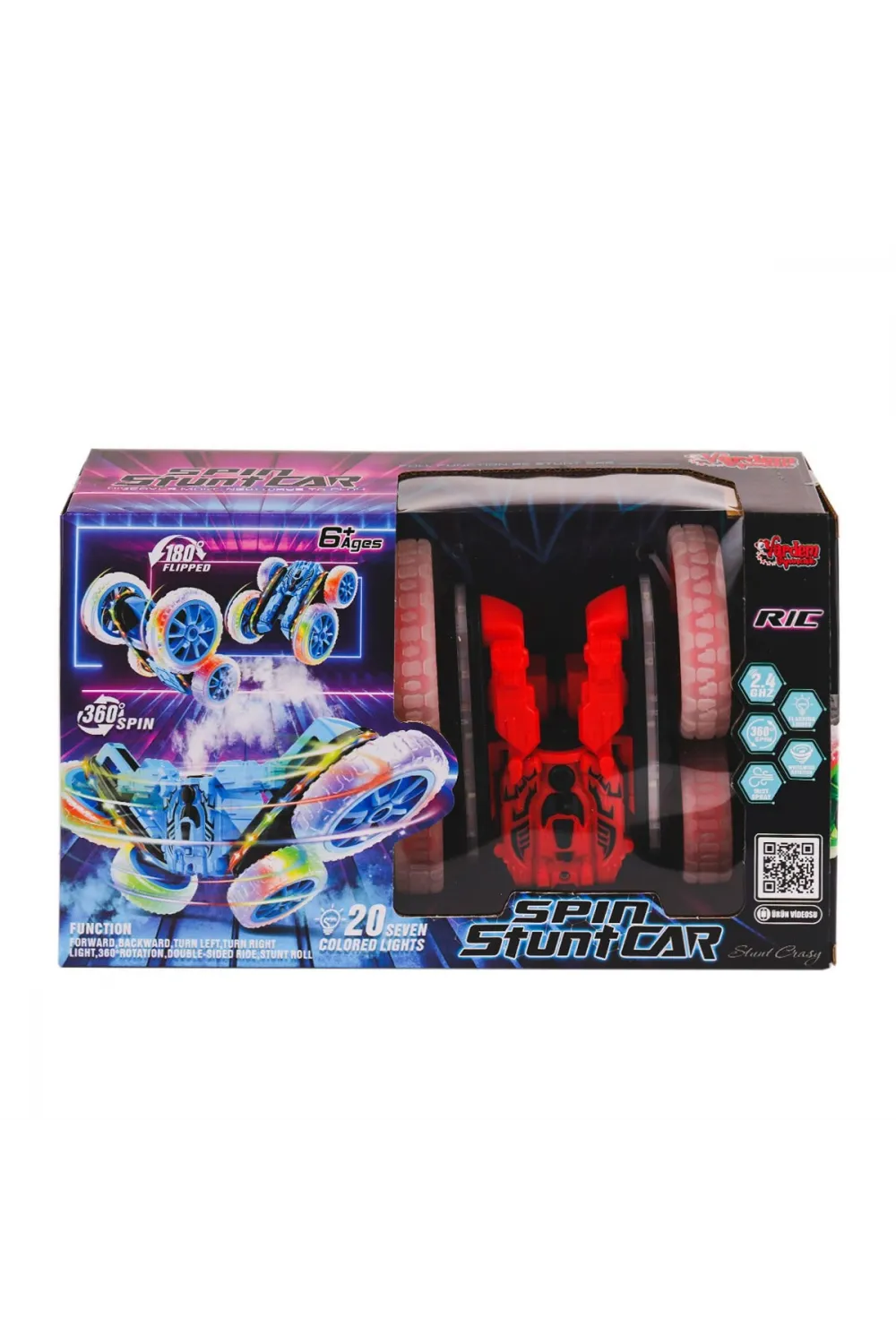 HG-4-45 Kumandalı Işıklı Buharlı Stunt Spin Araba -Vardem Oyuncak