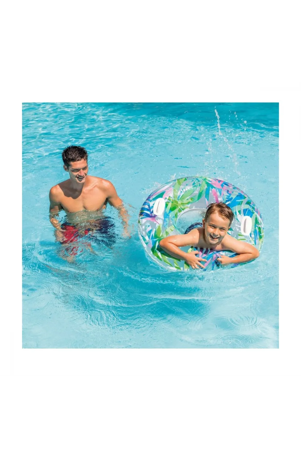 ISC58263 Intex Tutmaçlı Desenli Simit 97 cm