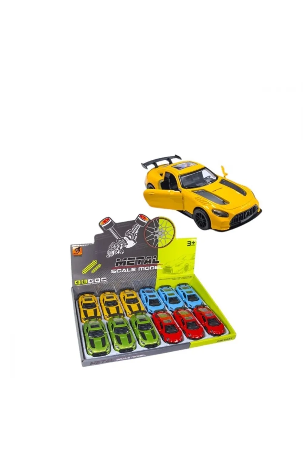 KM36201C-1-2-3-4 Vardem Çek Bırak Metal Araba  1:36