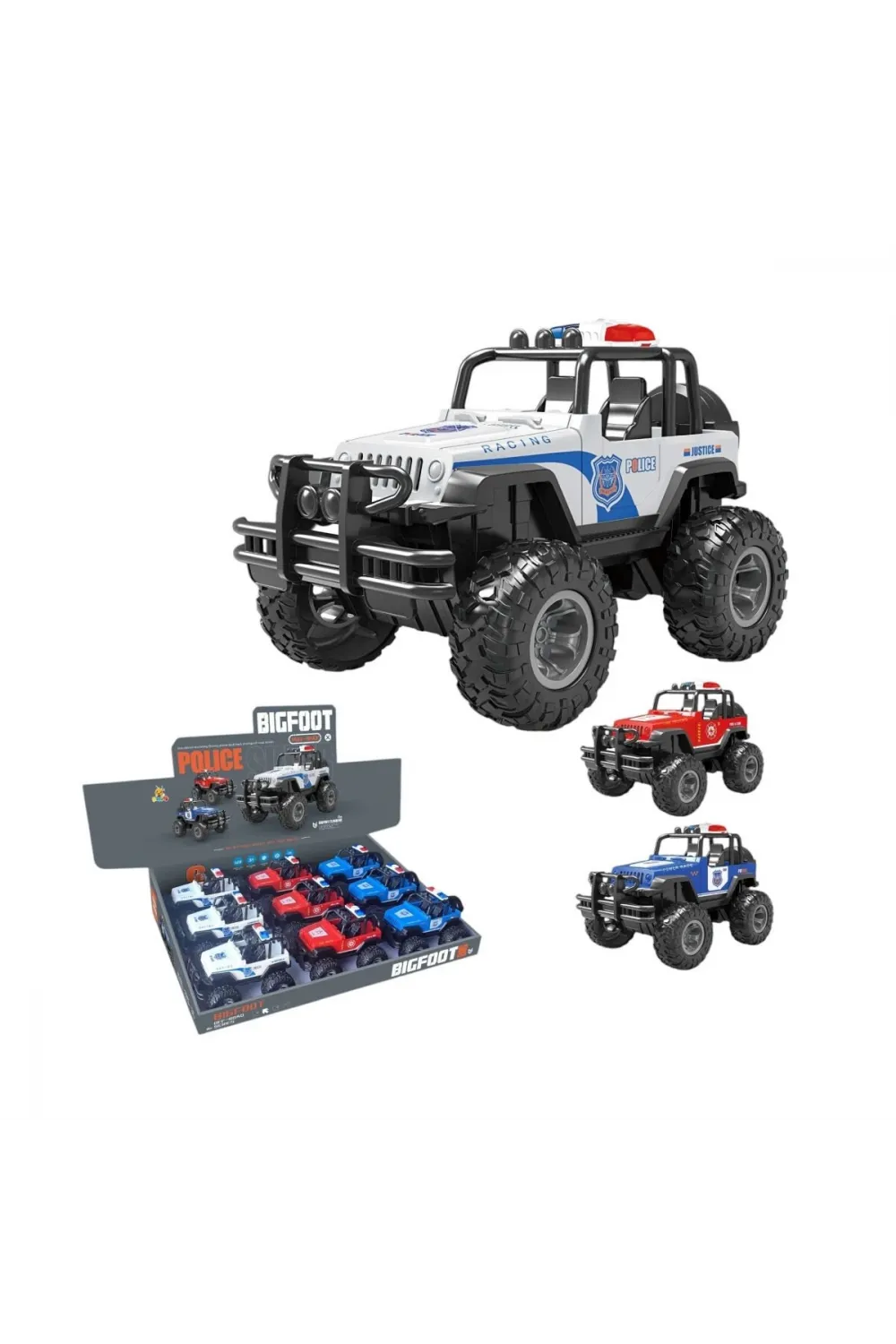 XFG-989-107 -Vardem Çek Bırak Üstü Açık Bigfoot Off-Road Polis Jeep
