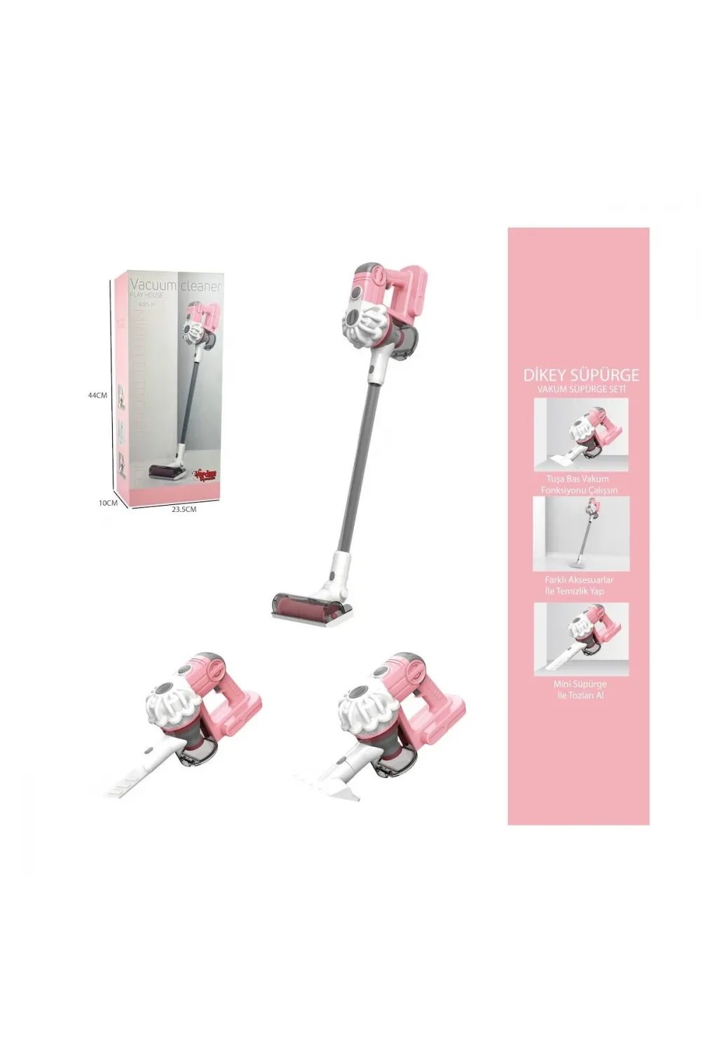 LS8807C - Vardem Dikey Elektrik Süpürgesi Pembe 3 in1  Kapalı Kutu