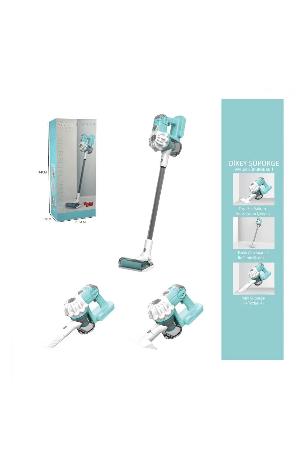LS8807Q Vardem Dikey Elektrik Süpürgesi  Kapalı Kutu Yeşil-Gri  3 in1