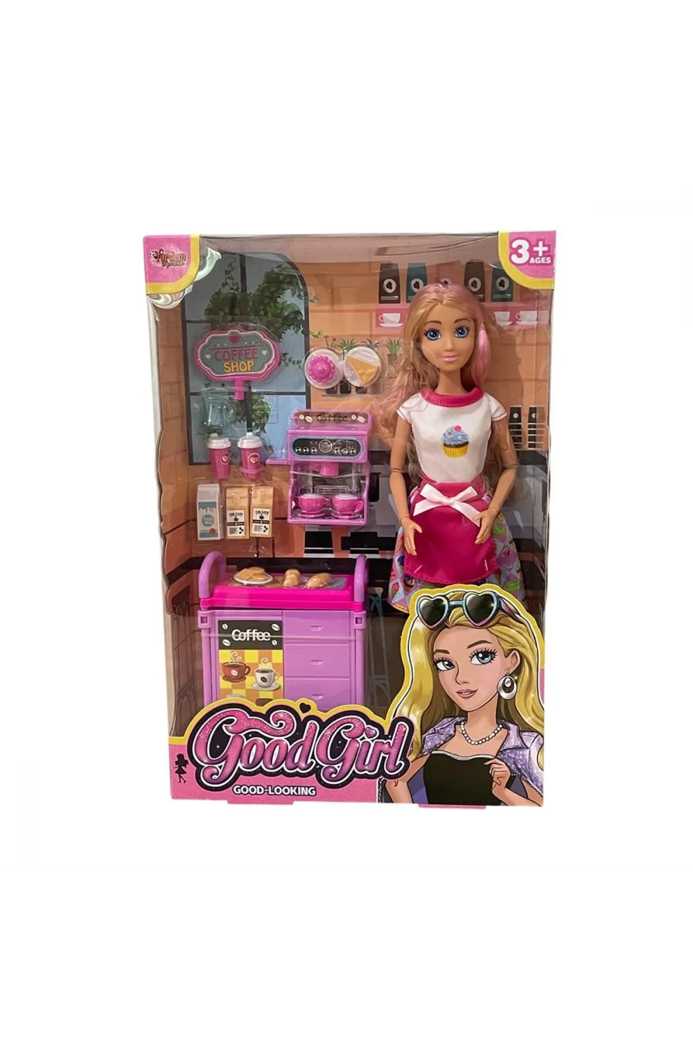 WG66748 Vardem Kutulu   Kafe İşleten Bebek Set 11,5 inç