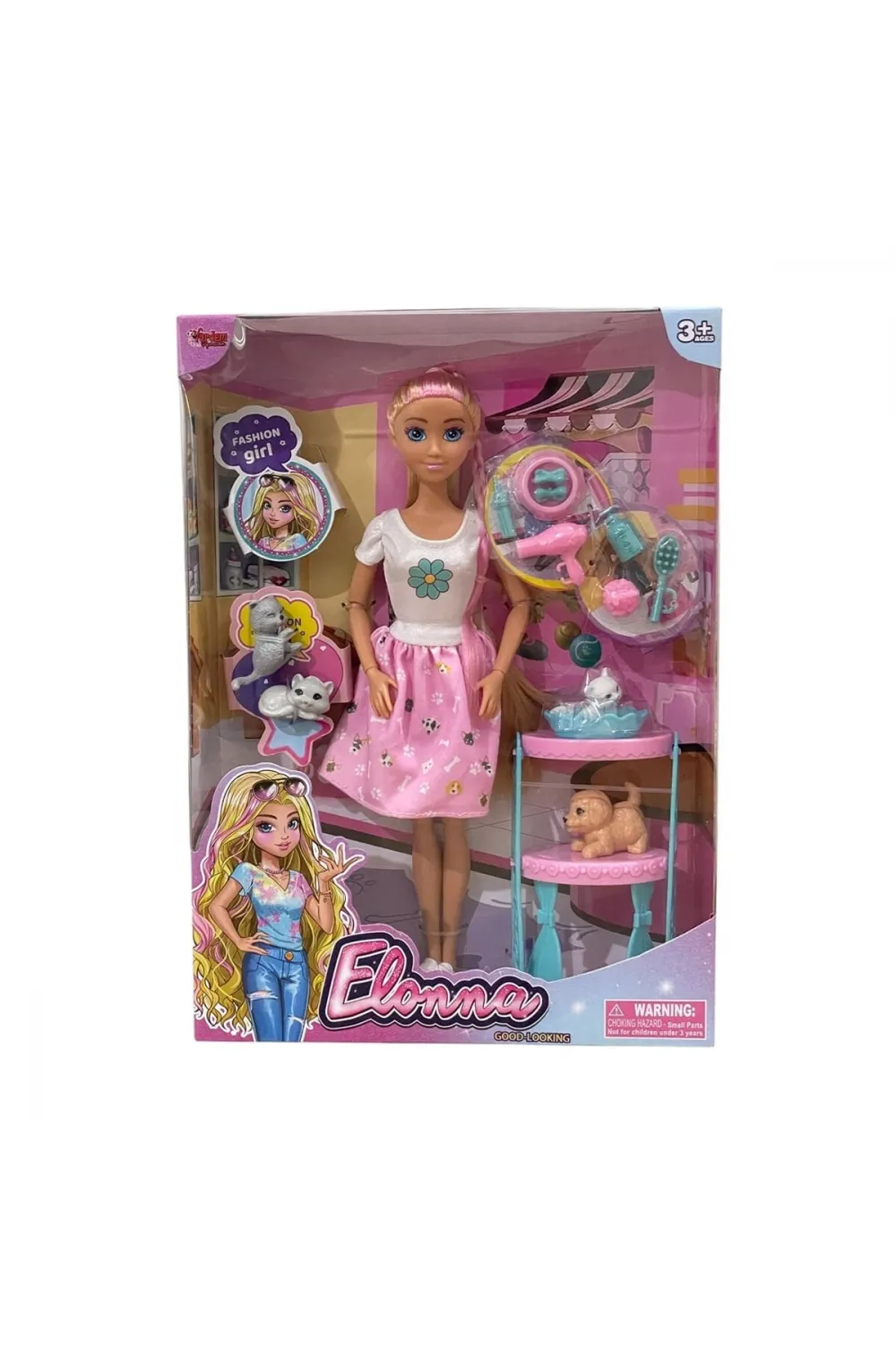 WG66962 -Vardem Kutulu  Pet Shop Bebek Set 11,5 inç