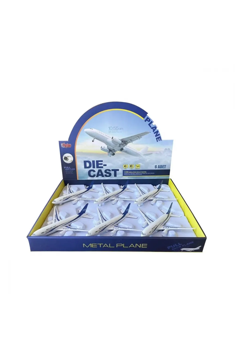 HW-180 2830 BLUE CB IŞIKLI SESLİ METAL YOLCU UÇAĞI