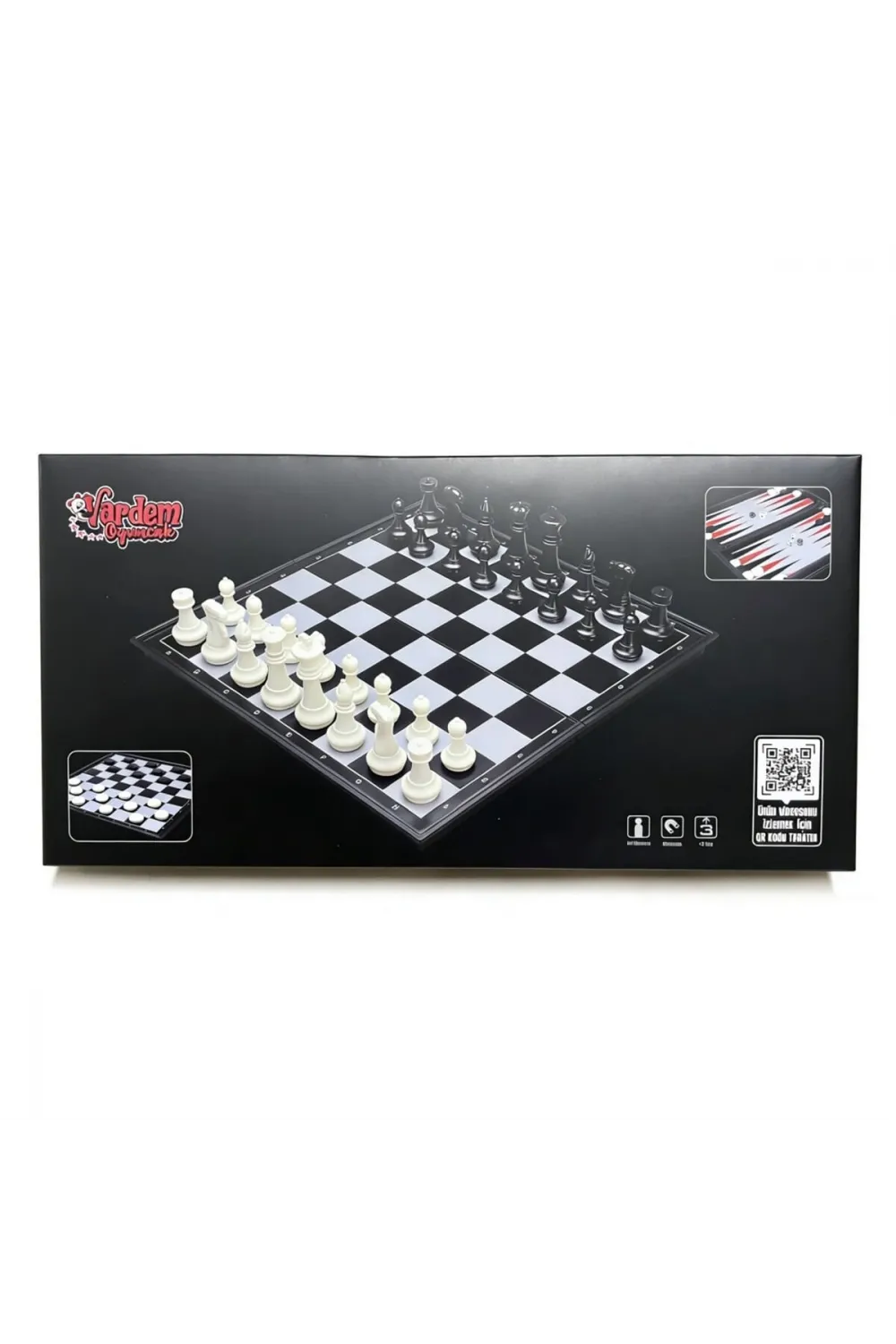 VRD10661 KATLANABİLİR SATRANÇ TAVLA VE DAMA SETİ