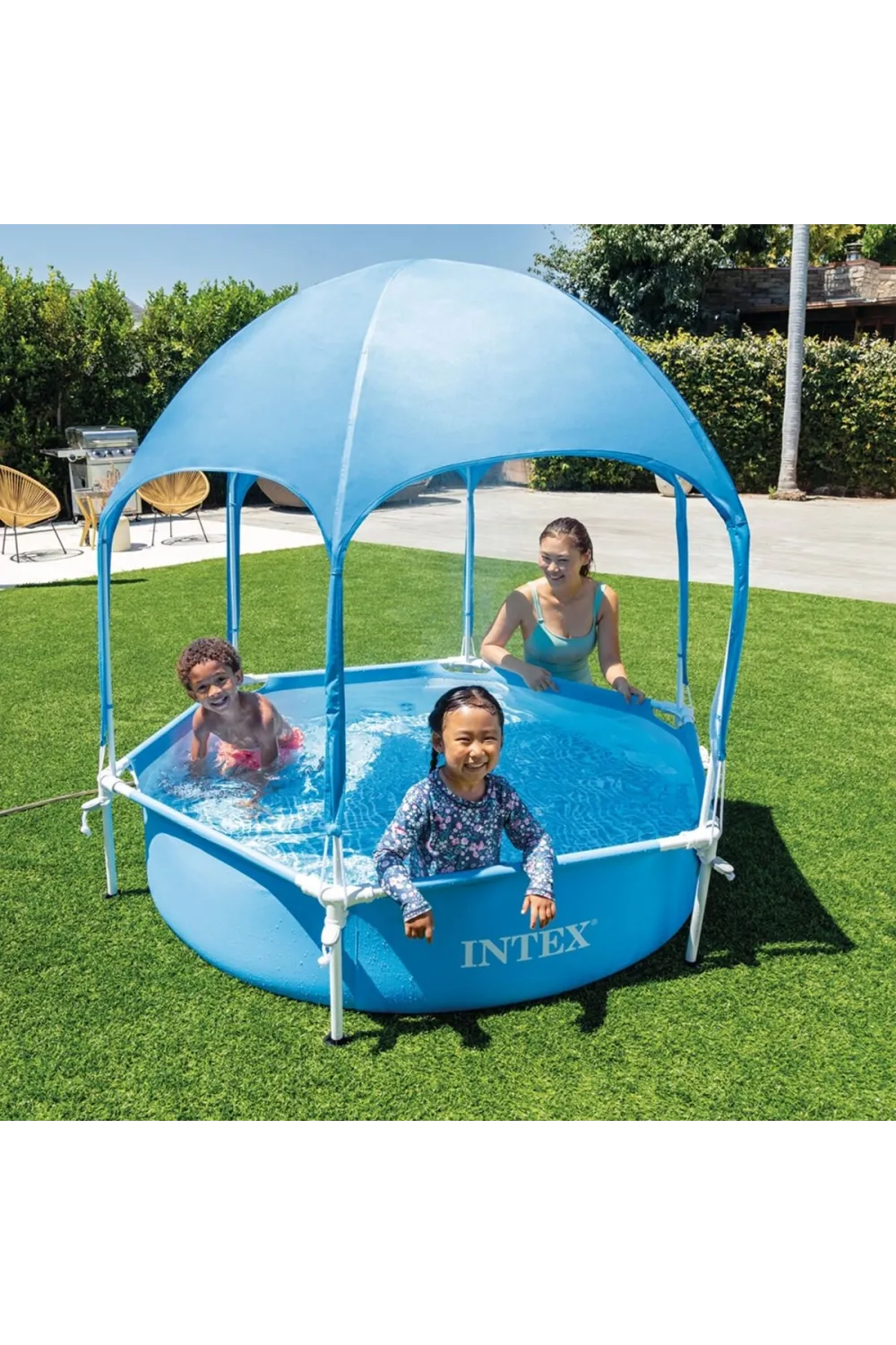 IH28209 GÖLGELİKLİ PREFABRİK AİLE HAVUZU