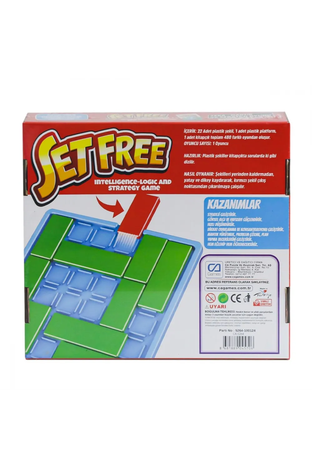 620 CAPLS-5264 Setfree Zeka, Mantık ve Strateji Oyunu -CaGames