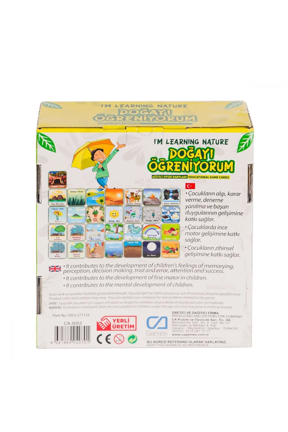 CAEGT-5053 Doğayı Öğreniyorum Eğitici Oyun Kartları -Ca Games