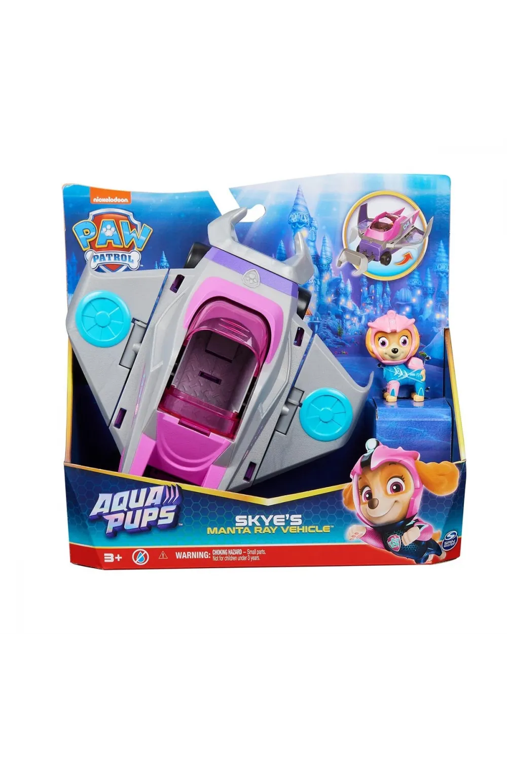 44669 SUN-SPM-FİGÜR SET PAW PATROL AQUA TEMALI ARAÇ SKYE
