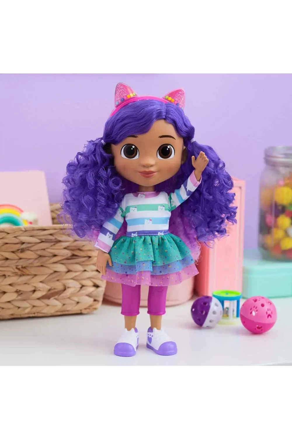 70859 SUN-SPM-FİGÜR GABBY S DOLLHOUSE ŞARKI SÖYLEYEN BEBEK SESLİ 30CM