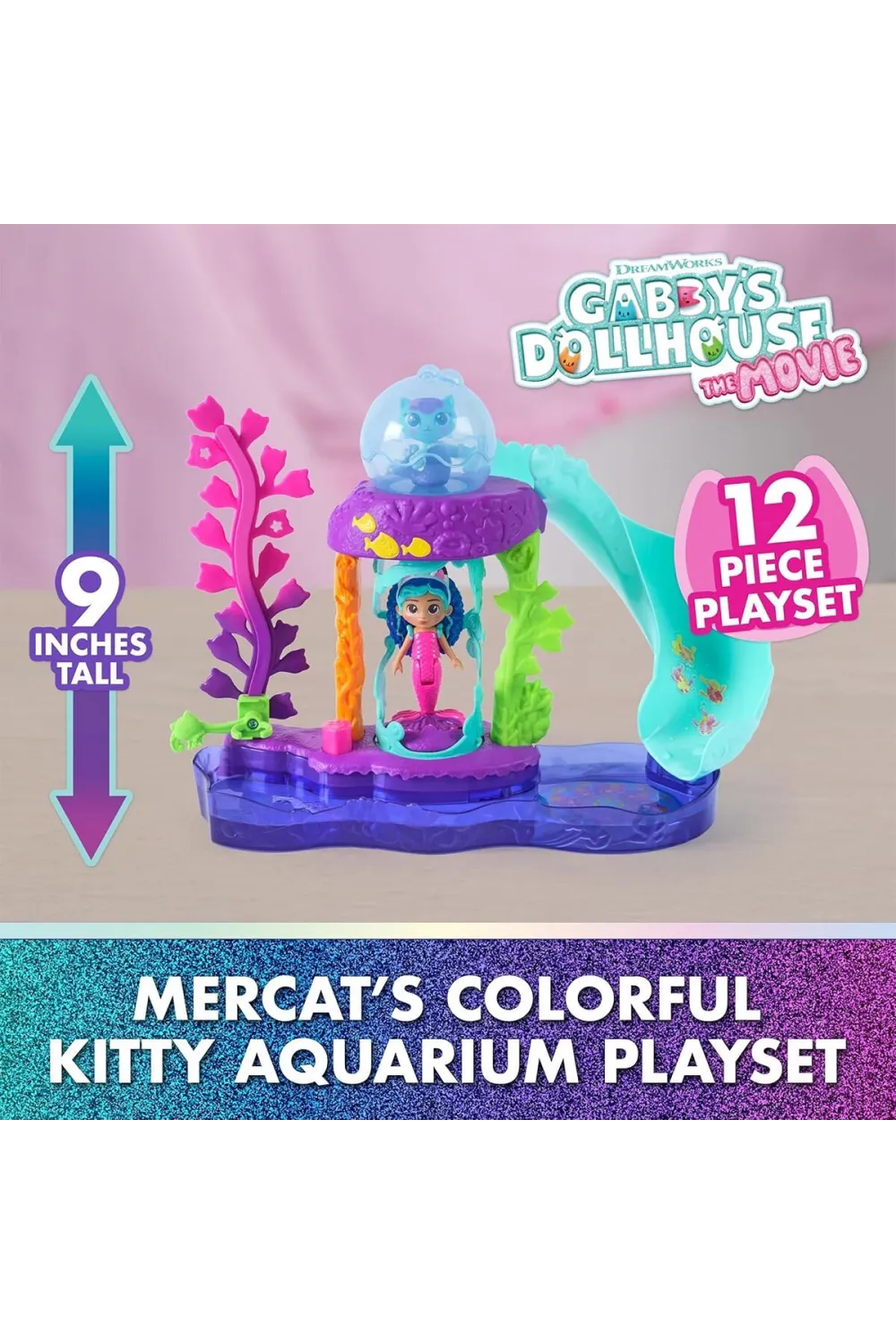 S01009006 SUN-SPM-FİGÜR OYUN SET GABBY S DOLLHOUSE RENKLİ AKVARYUM 12PRÇ.