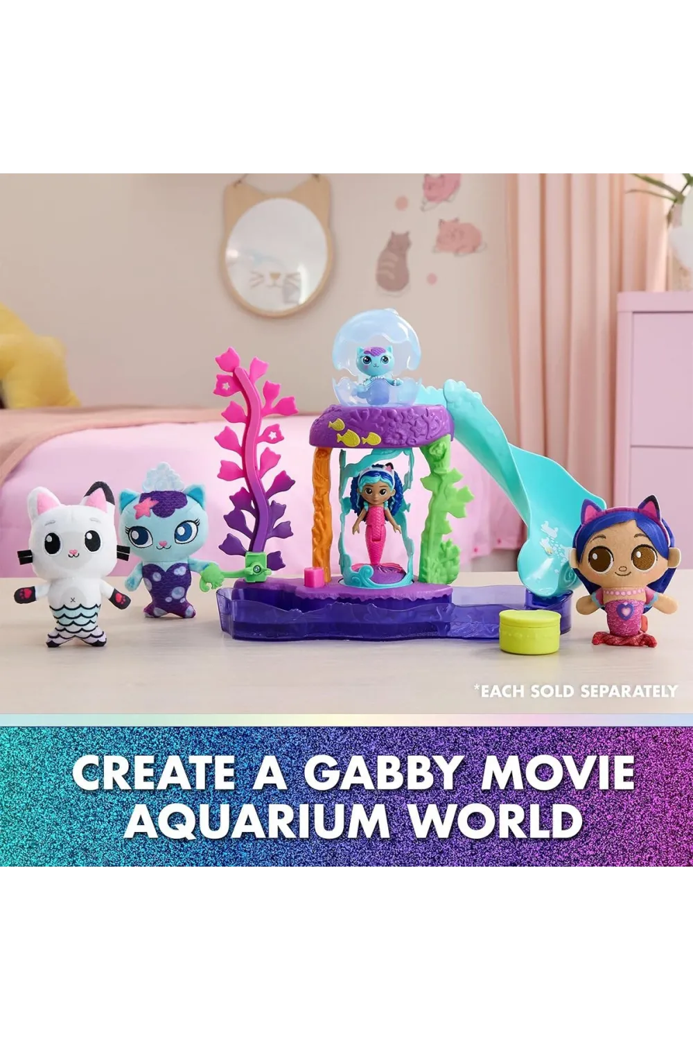 S01009006 SUN-SPM-FİGÜR OYUN SET GABBY S DOLLHOUSE RENKLİ AKVARYUM 12PRÇ.