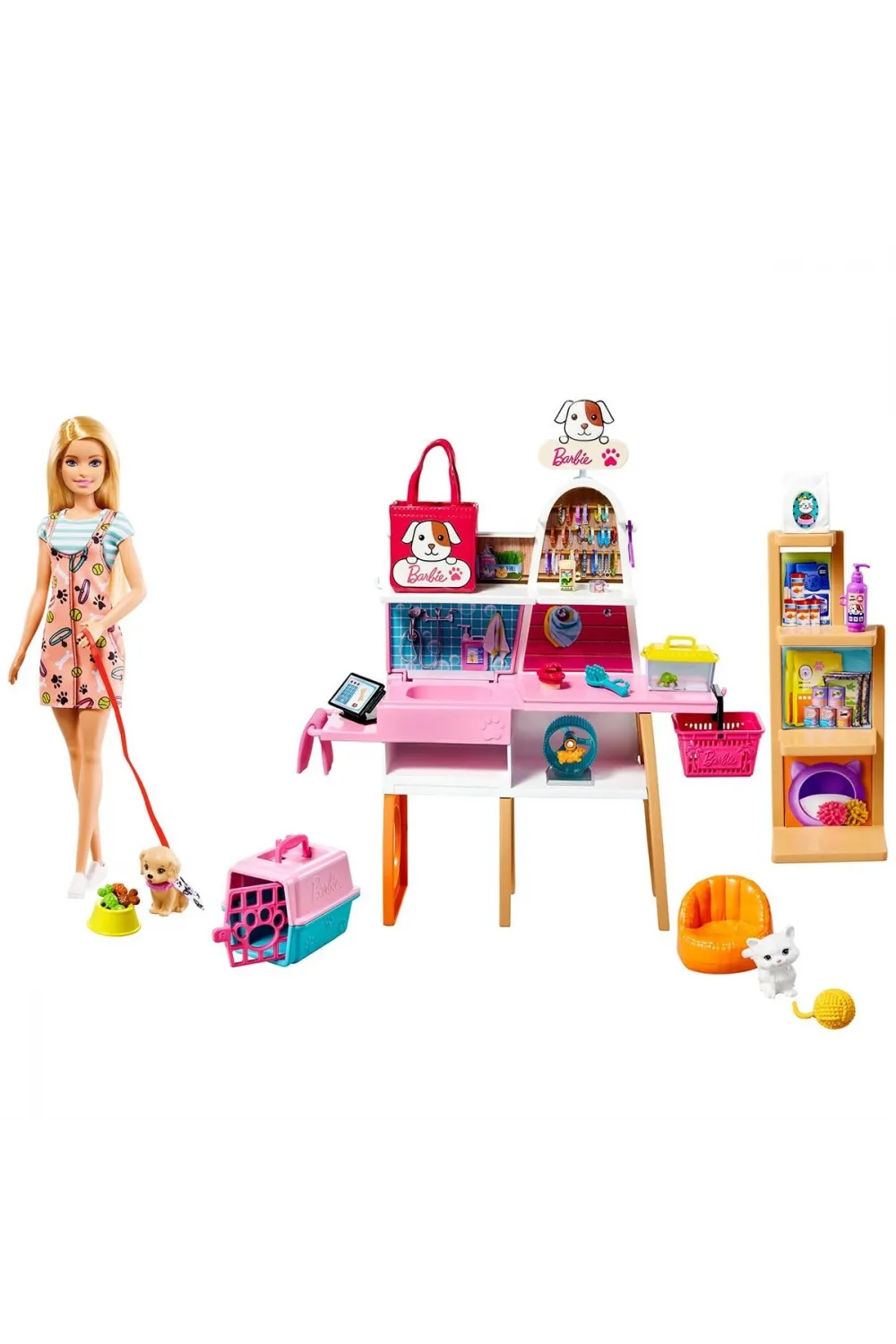 GRG90 Barbie ve Evcil Hayvan Dükkanı Oyun Seti