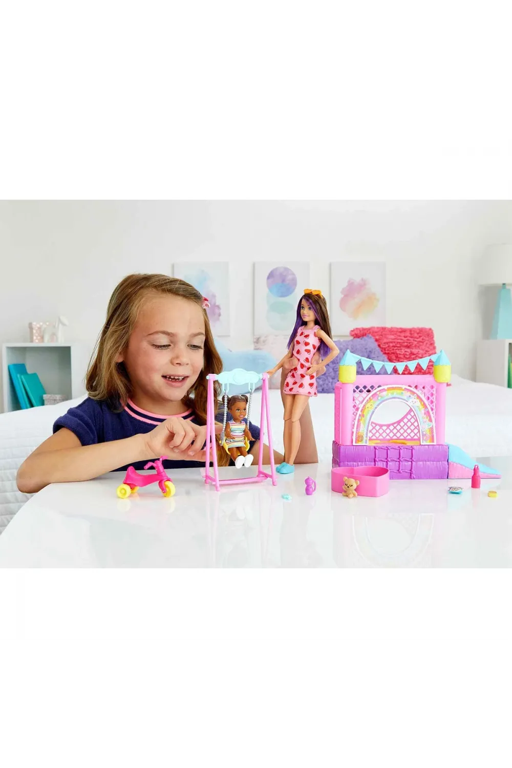 HHB67 Barbie  Bebek Bakıcısı Skipper Oyun Evi Seti