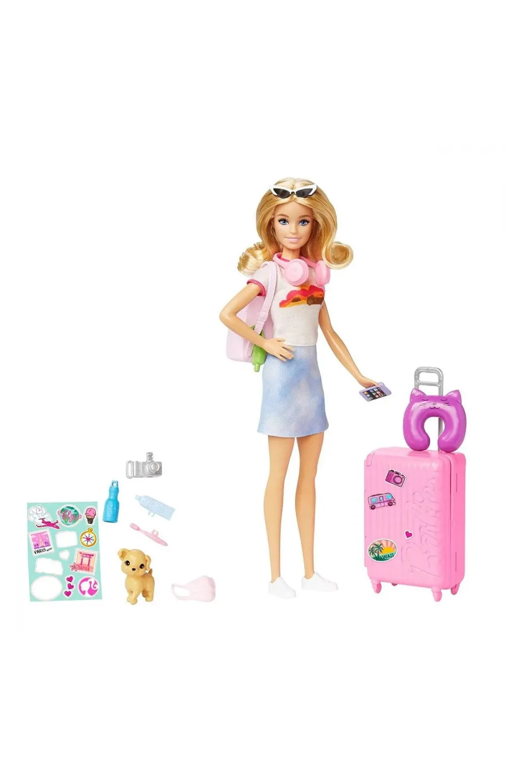 HJY18 Barbie Seyahatte Bebeği ve Aksesuarları