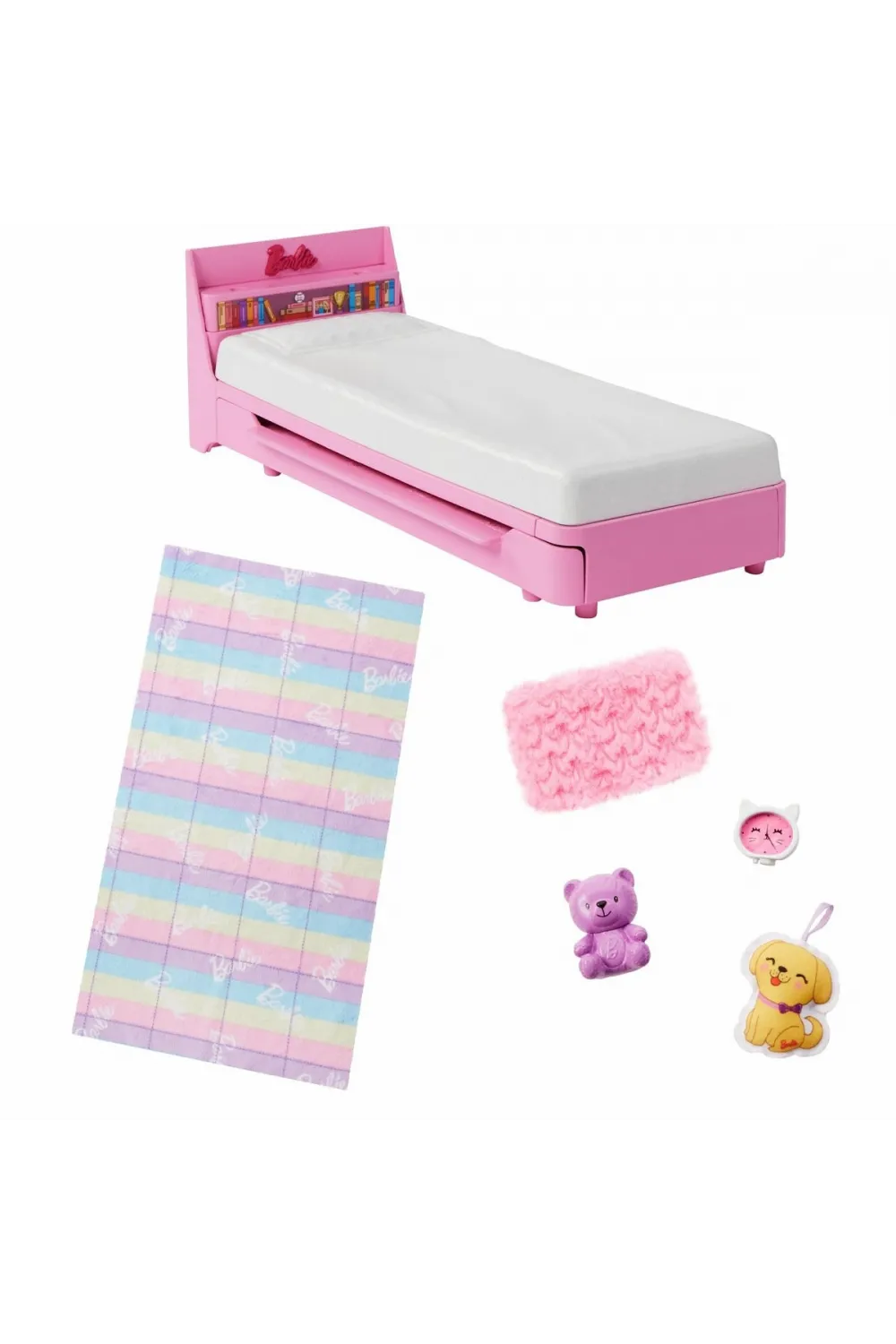 HMM64 My First Barbie - İlk Barbie Bebeğim - Barbienin Yatağı Oyun Seti