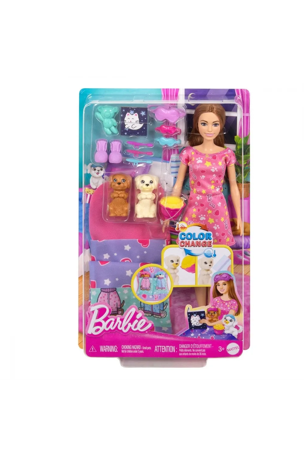 HXN01 Barbie ve Köpekçikleri Pijama Partisi
