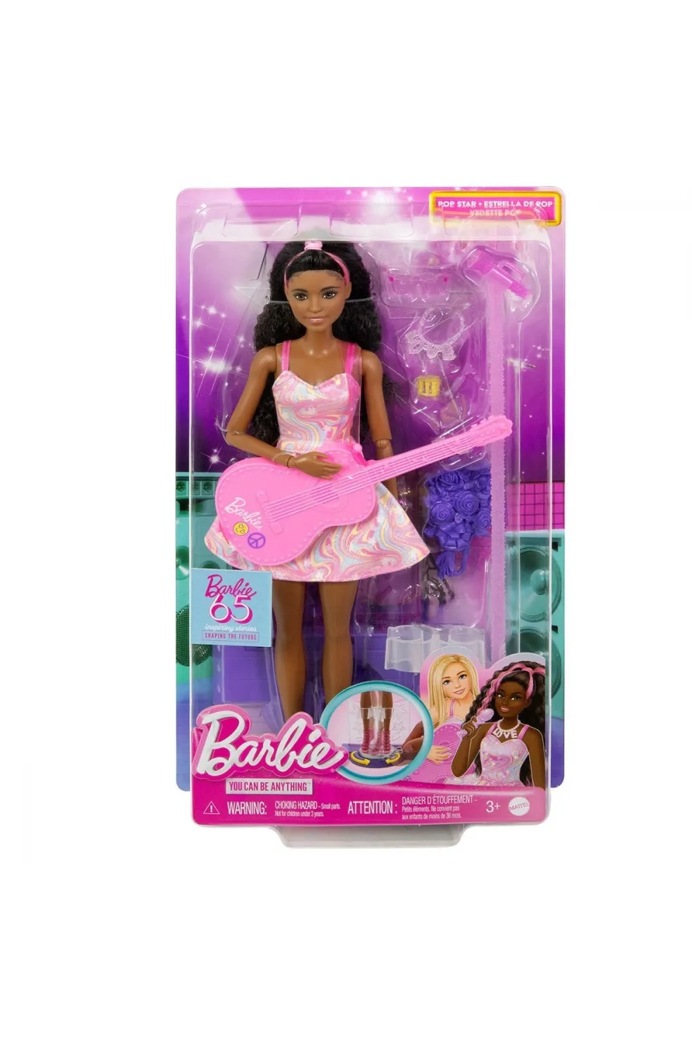 HRG43 Barbie 65. Yıl Deluxe Kariyer Bebekleri - Pop Yıldızı