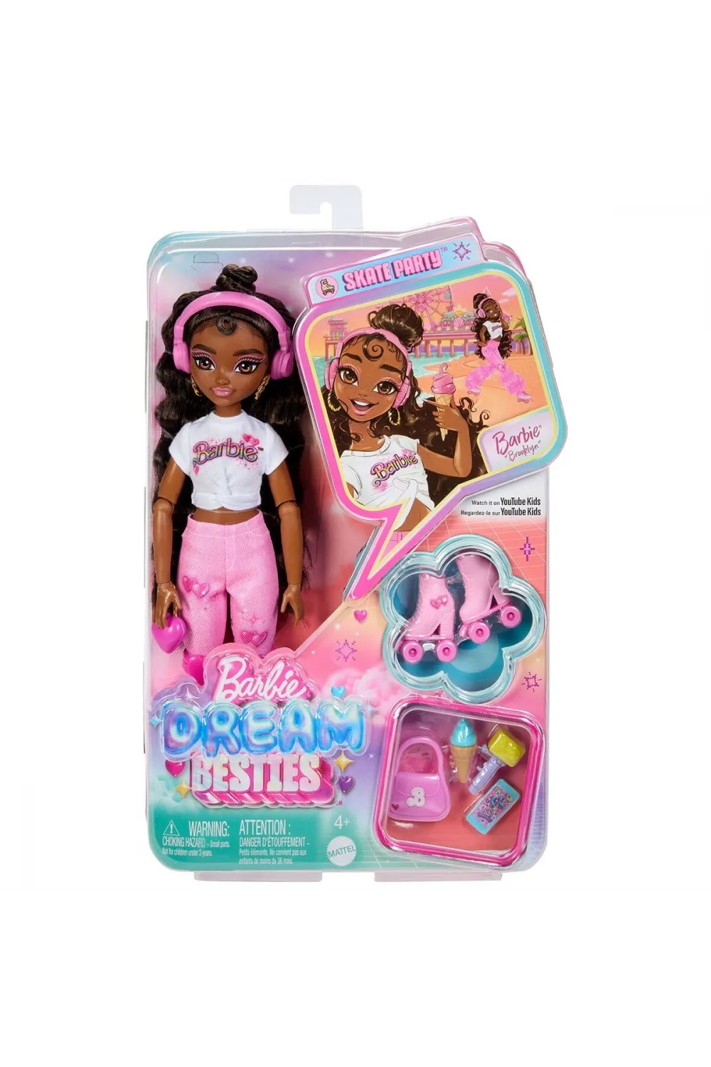 JFX97 Brooklyn-Barbie Dream Besties Paten Partisi Brooklyn Bebek ve Aksesuarları
